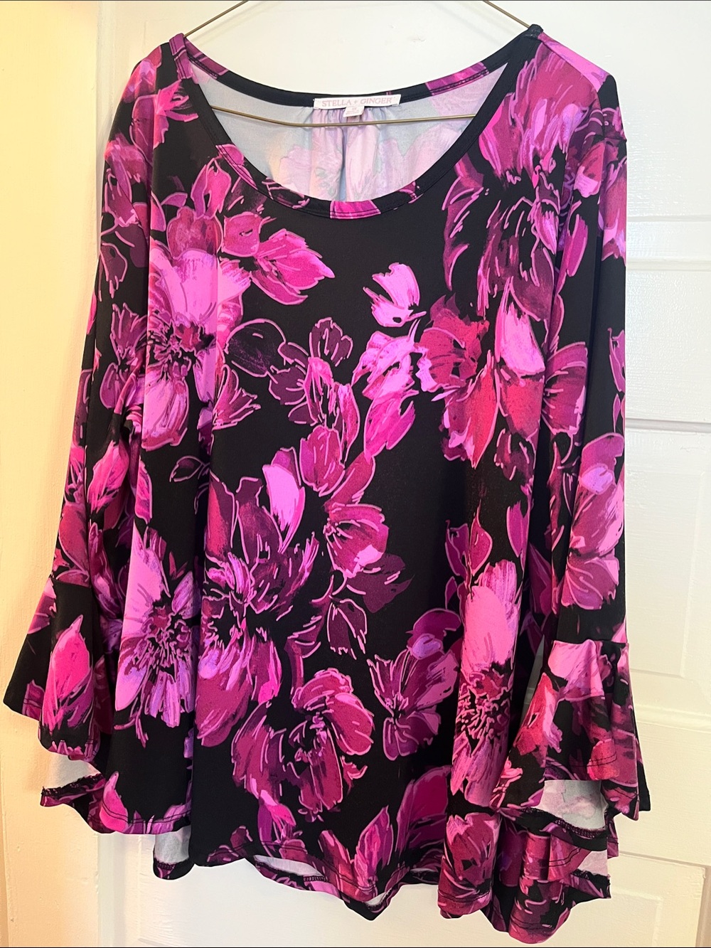 Stella + Ginger ruffle sleeve shirt